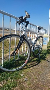 自転車で走って来ましたの作業写真
