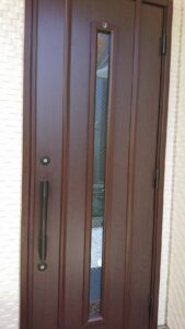 国立市 カード暗証番号式錠前取り付けの作業写真