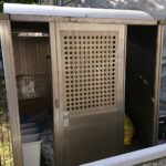 国分寺市 マンション共用ごみ置き場の鍵修理の作業写真