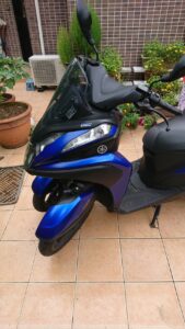 八王子市 ヤマハ トリシティー バイクインロック解錠作業の写真1
