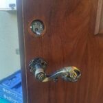 日野市 錠前修理作業の写真1