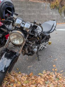 奥多摩町 ホンダ400ccバイク鍵作成の作業写真1